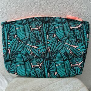 $5 🌙 Ipsy Tropical 🌴 Makeup Bag NEW With Coral Detailing